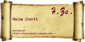 Heim Zsolt névjegykártya
